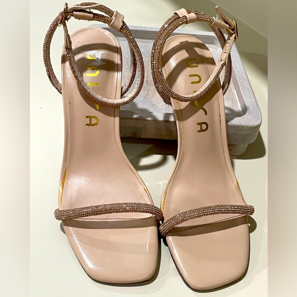 Unisa Blush Ankle Strap Heels